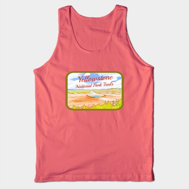 Yellowstone National Park Trails Tank Top by numpdog